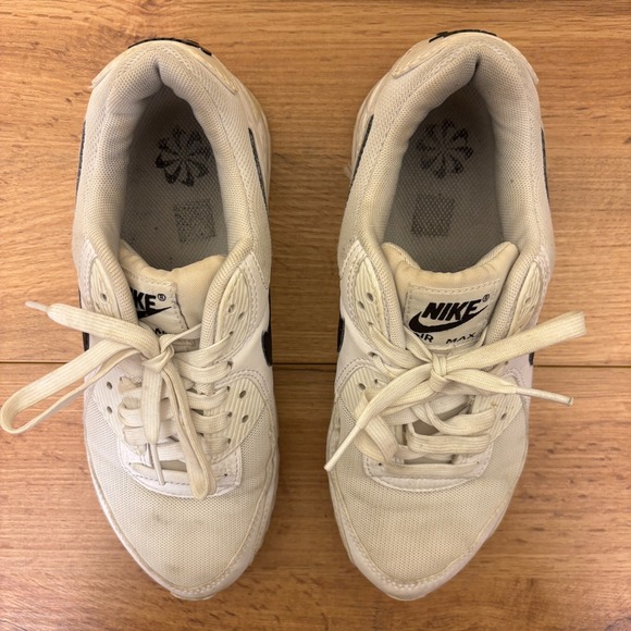 NIKE Air Max 90 Sneakers Womens Size 8 White Black DH8010 101 Athletic Comfort - Picture 7 of 13